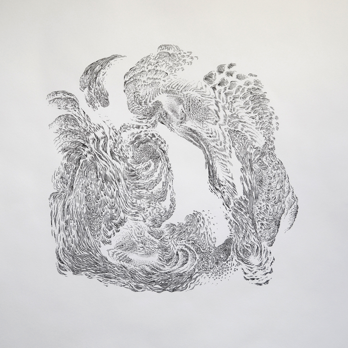 Masse, Energie, Higgsfeld – 700x700mm – ink pen on bristol board