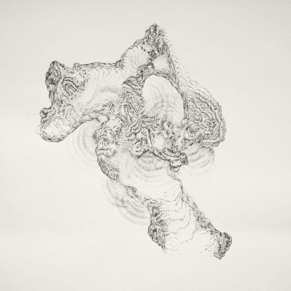 Nichtlokalität – 700x700mm – ink pen on bristol board