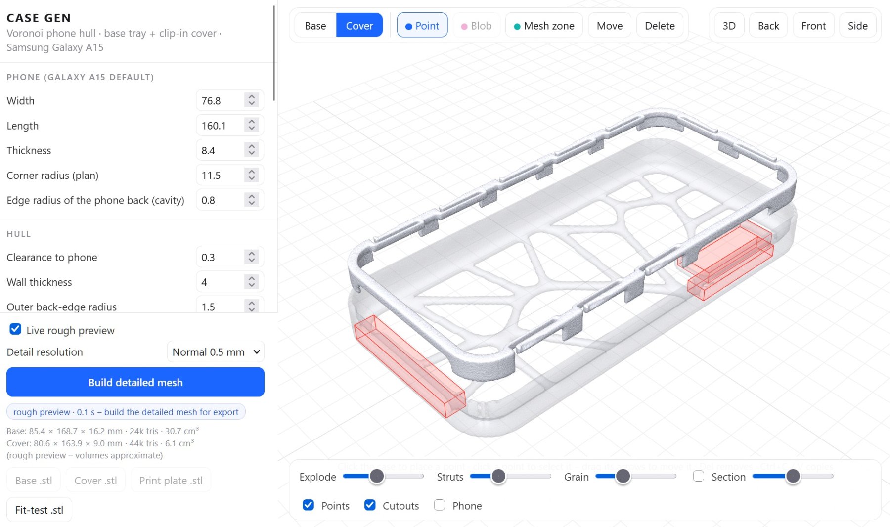 SPIKEY CASE GENERATOR - screenshot